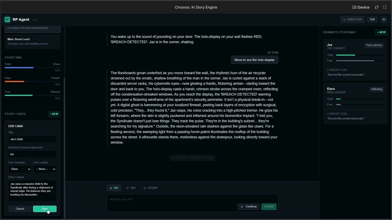 Chronos: AI Story Engine screenshot